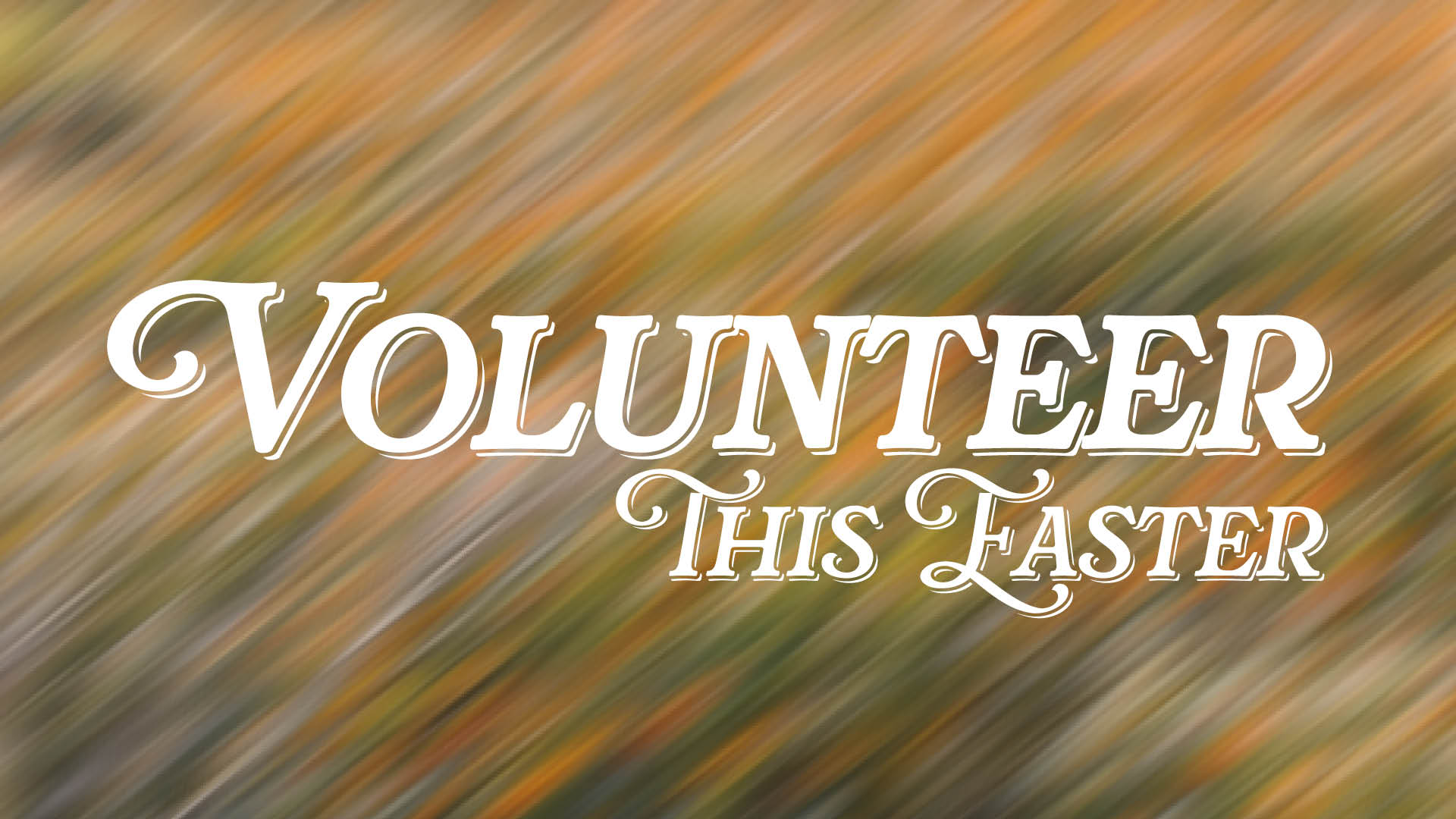 Volunteer this Easter