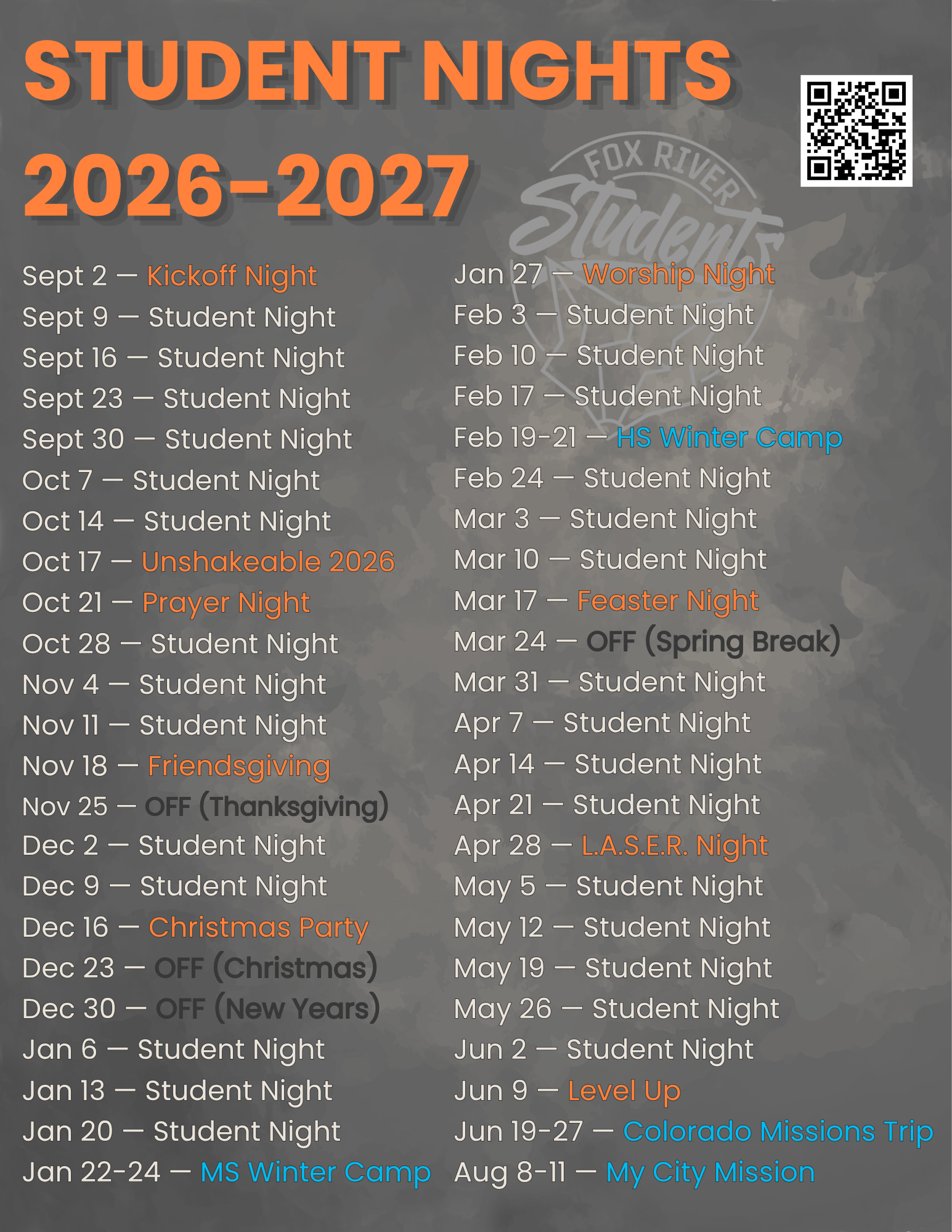 Student Calendar